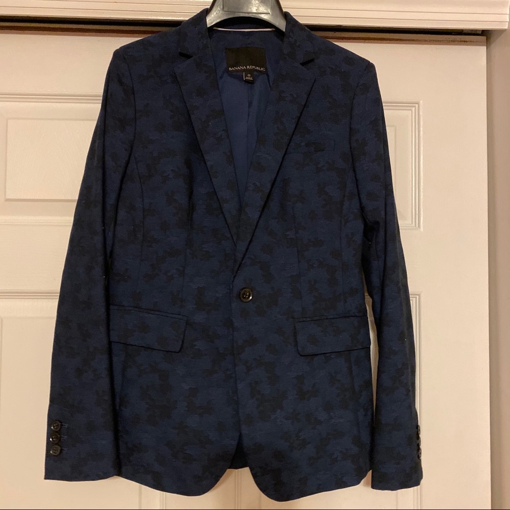 Navy Floral Camo Blazer